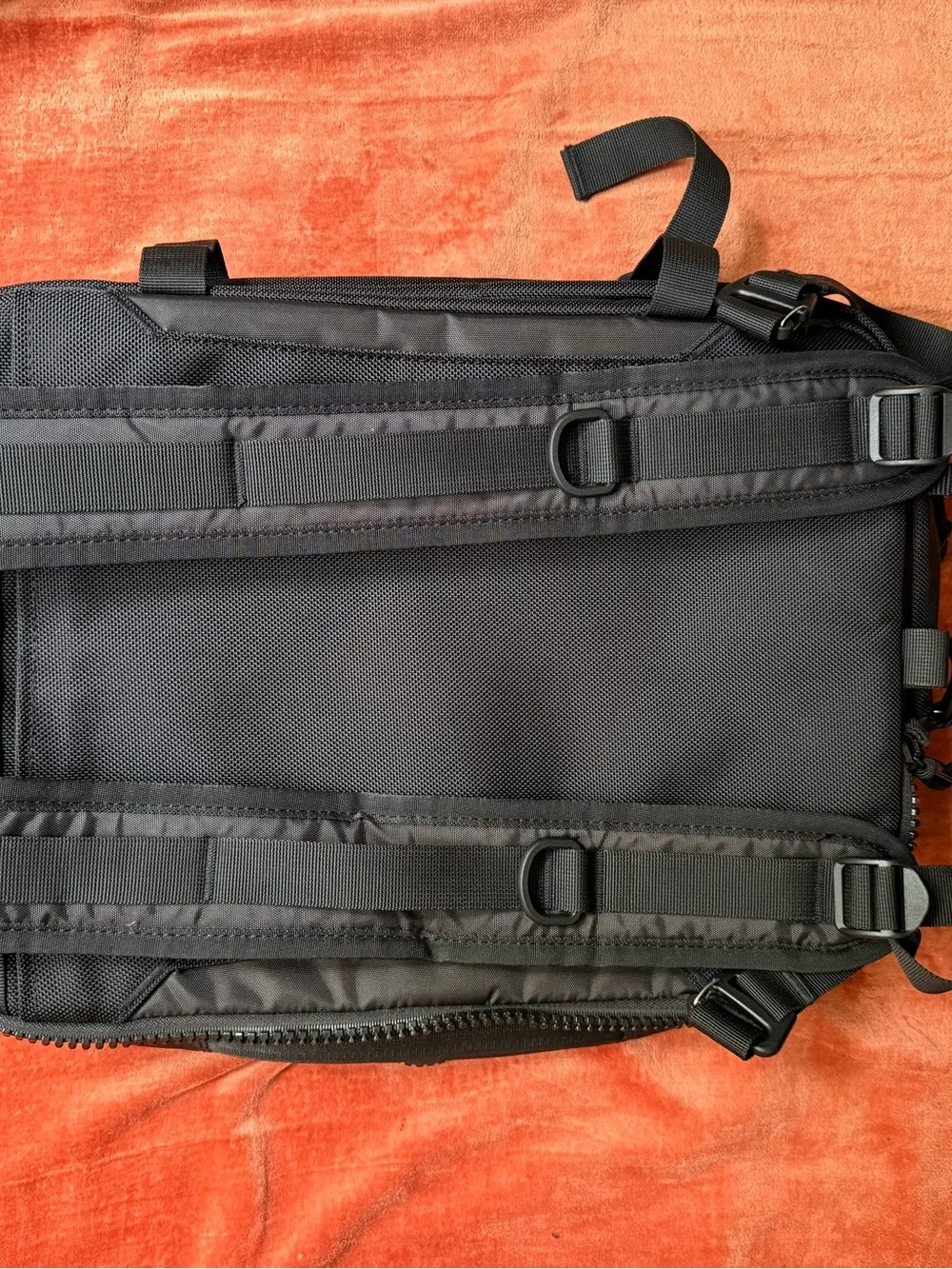 Topo Designs Black Convertible Messenger Bag Laptop Backpack with Front Pockets